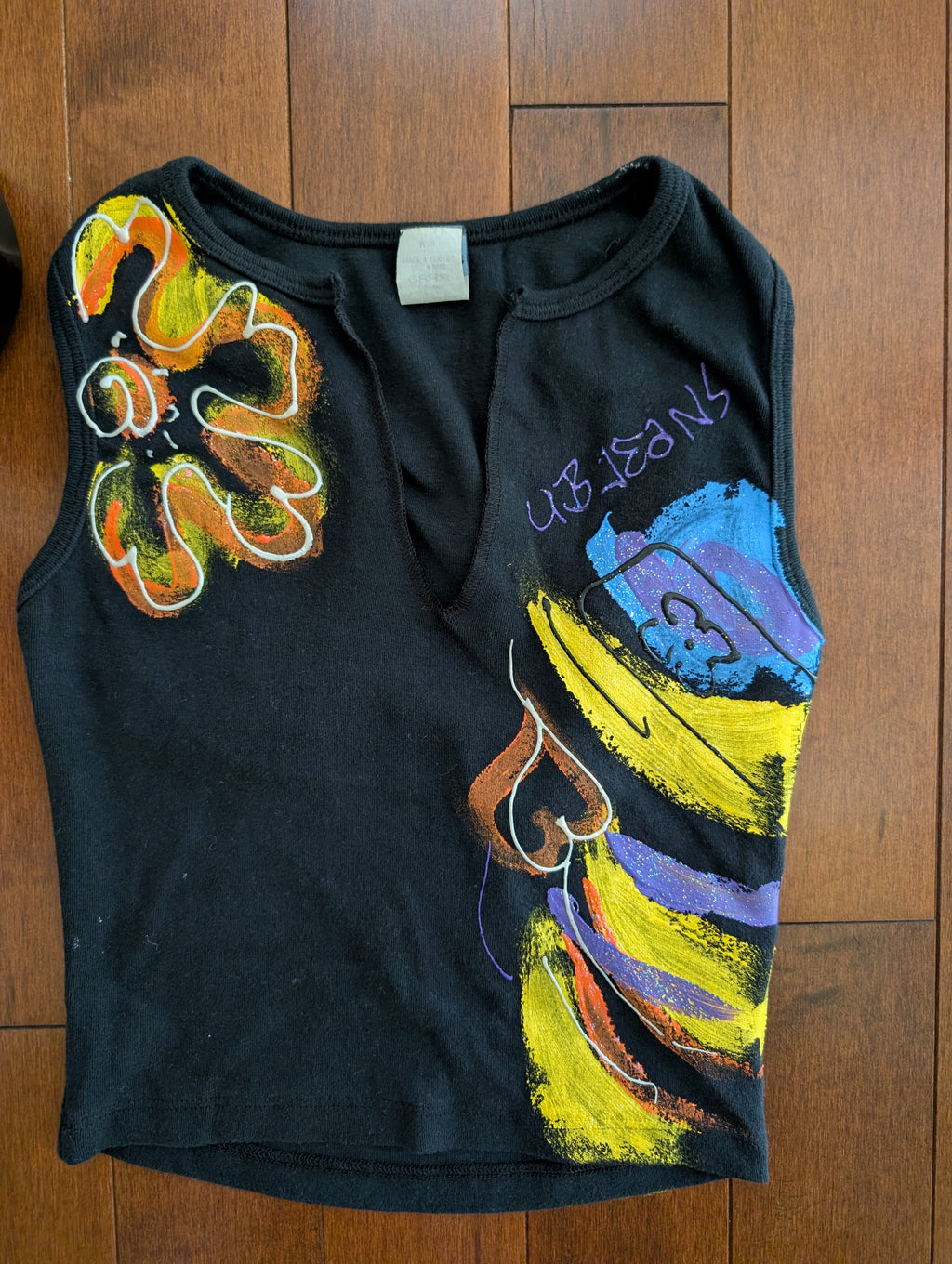 UB JEANS 3D GEL PRINT Y2K VINTAGE TANK TOP
