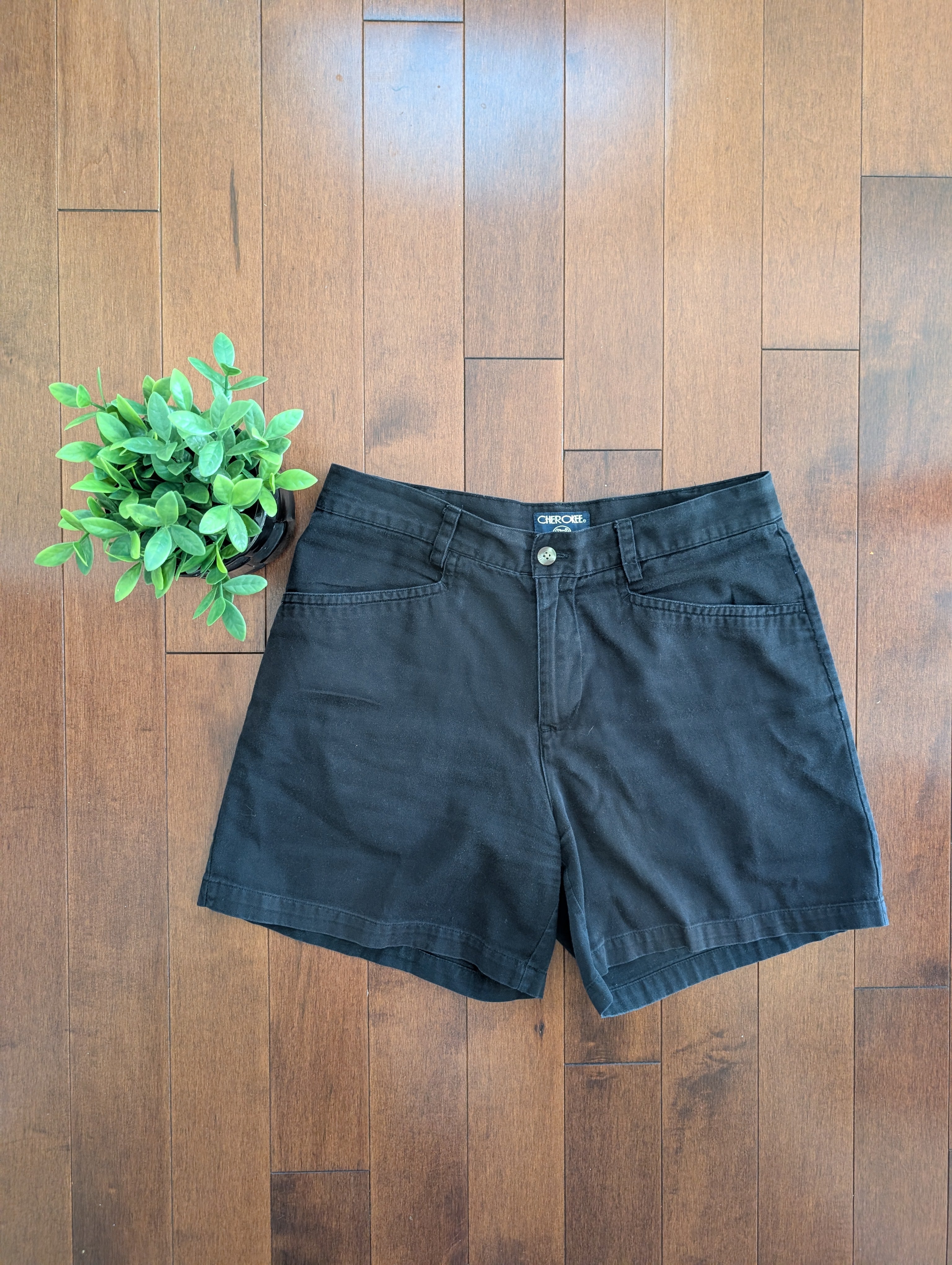 CHEROKEE VINTAGE Y2K BLACK TROUSER CARGO SHORTS