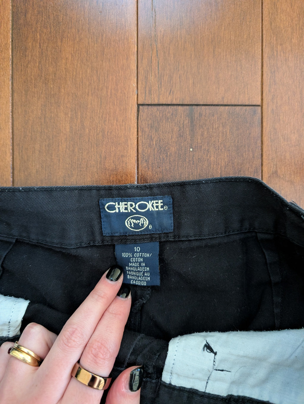 CHEROKEE VINTAGE Y2K BLACK TROUSER CARGO SHORTS