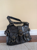 ALDO Y2K VINTAGE BUCKLE DETAIL SHOULDER BAG