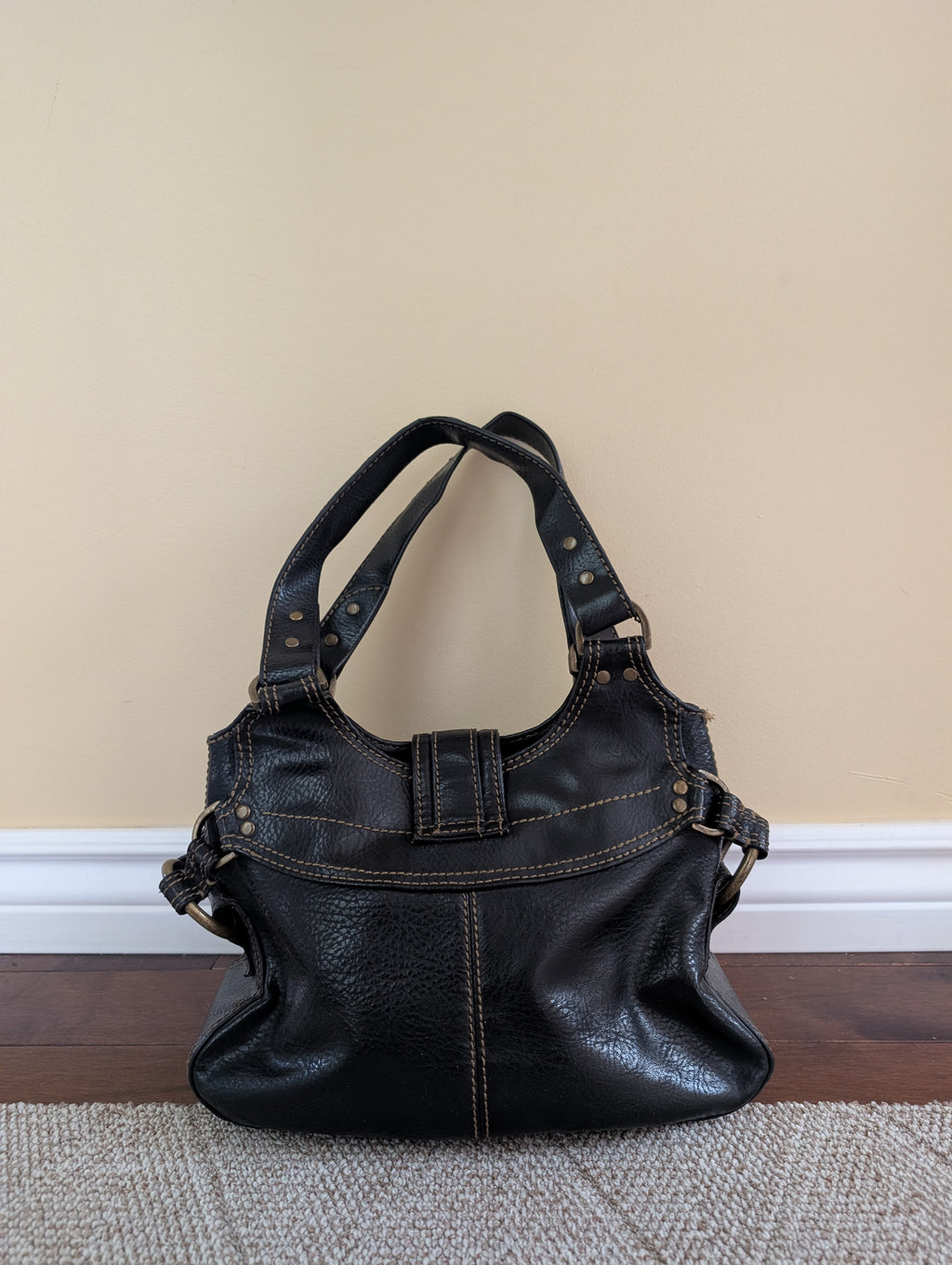 ALDO Y2K VINTAGE BUCKLE DETAIL SHOULDER BAG