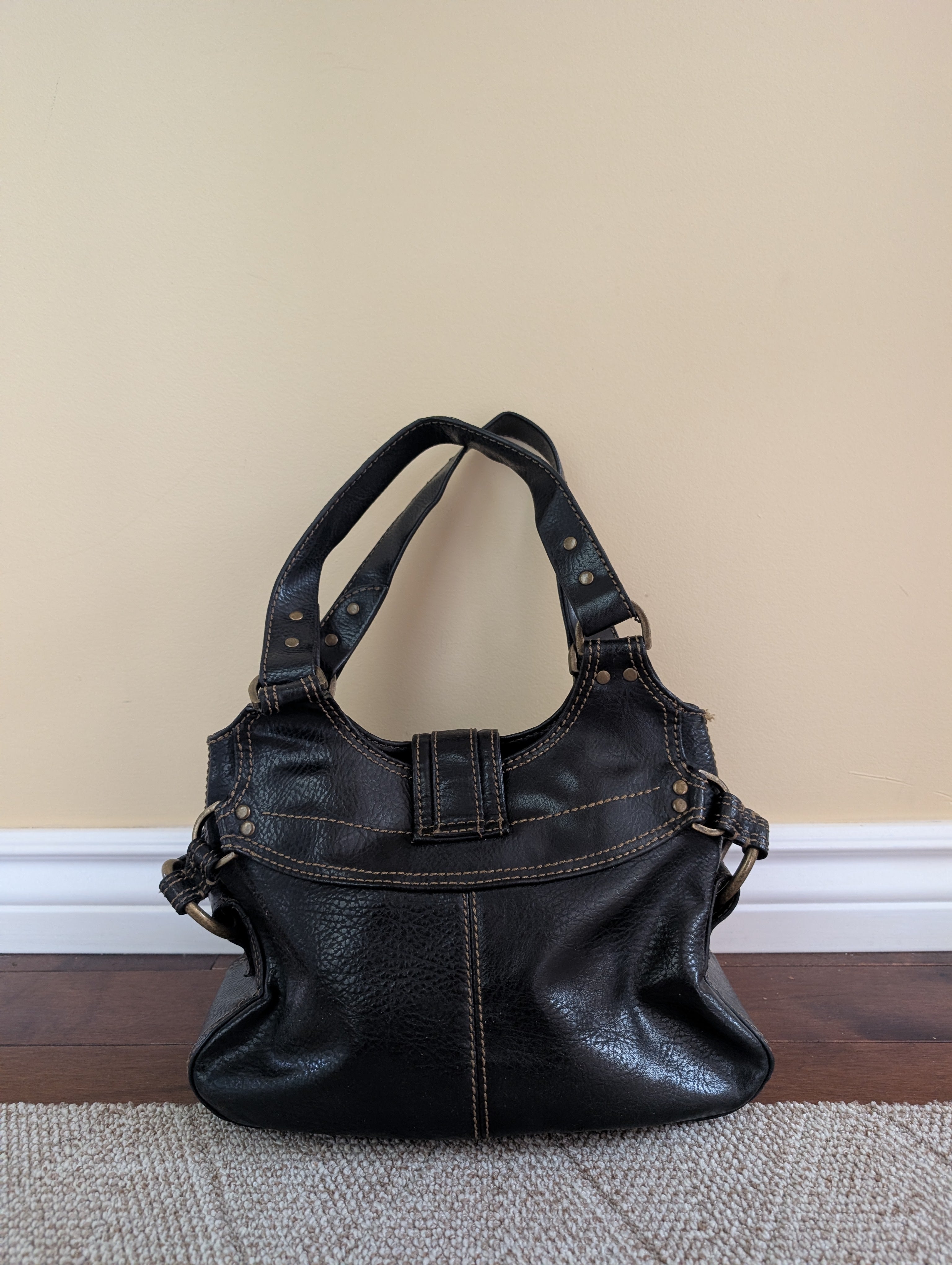 ALDO Y2K VINTAGE BUCKLE DETAIL SHOULDER BAG