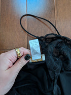 FLORAL DETAIL SHEER VINTAGE SLIP DRESS