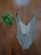 CROCHET KNIT VINTAGE 90s STRIPED SWIMSUIT