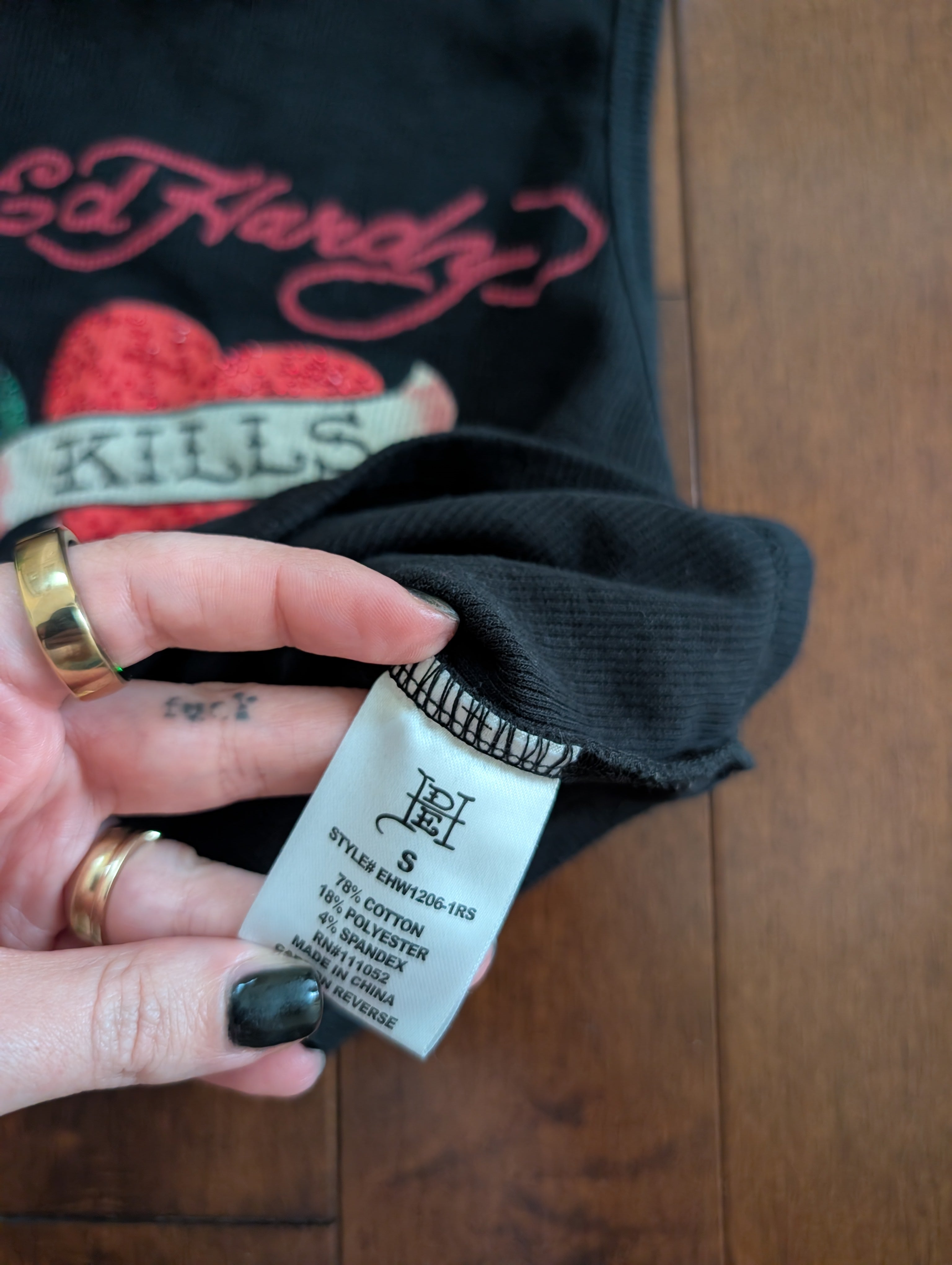 ED HARDY LOVE KILLS SLOWLY Y2K VINTAGE TANK TOP