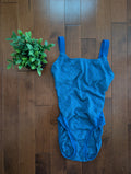 ROYAL BLUE GINGHAM WAFFLE VINTAGE SWIMSUIT