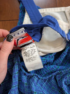 ROYAL BLUE GINGHAM WAFFLE VINTAGE SWIMSUIT