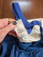 ROYAL BLUE GINGHAM WAFFLE VINTAGE SWIMSUIT