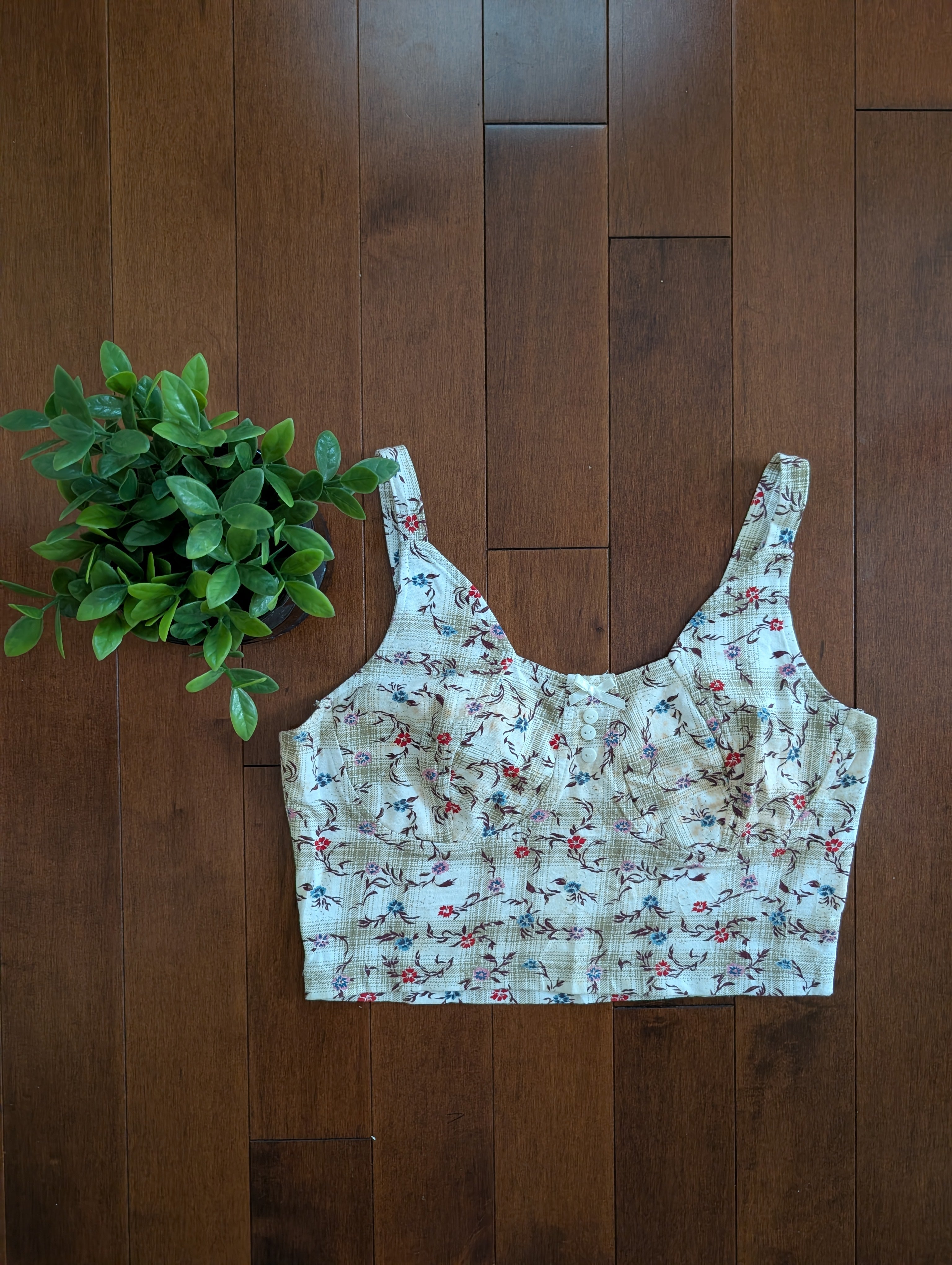 DITSY FLORAL VINTAGE BRALETTE TOP