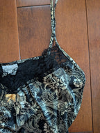 90s GOLD PAISLEY PRINT VINTAGE SATIN TANK TOP