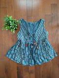BOHO FLORAL DETAIL Y2K VINTAGE BABYDOLL TOP