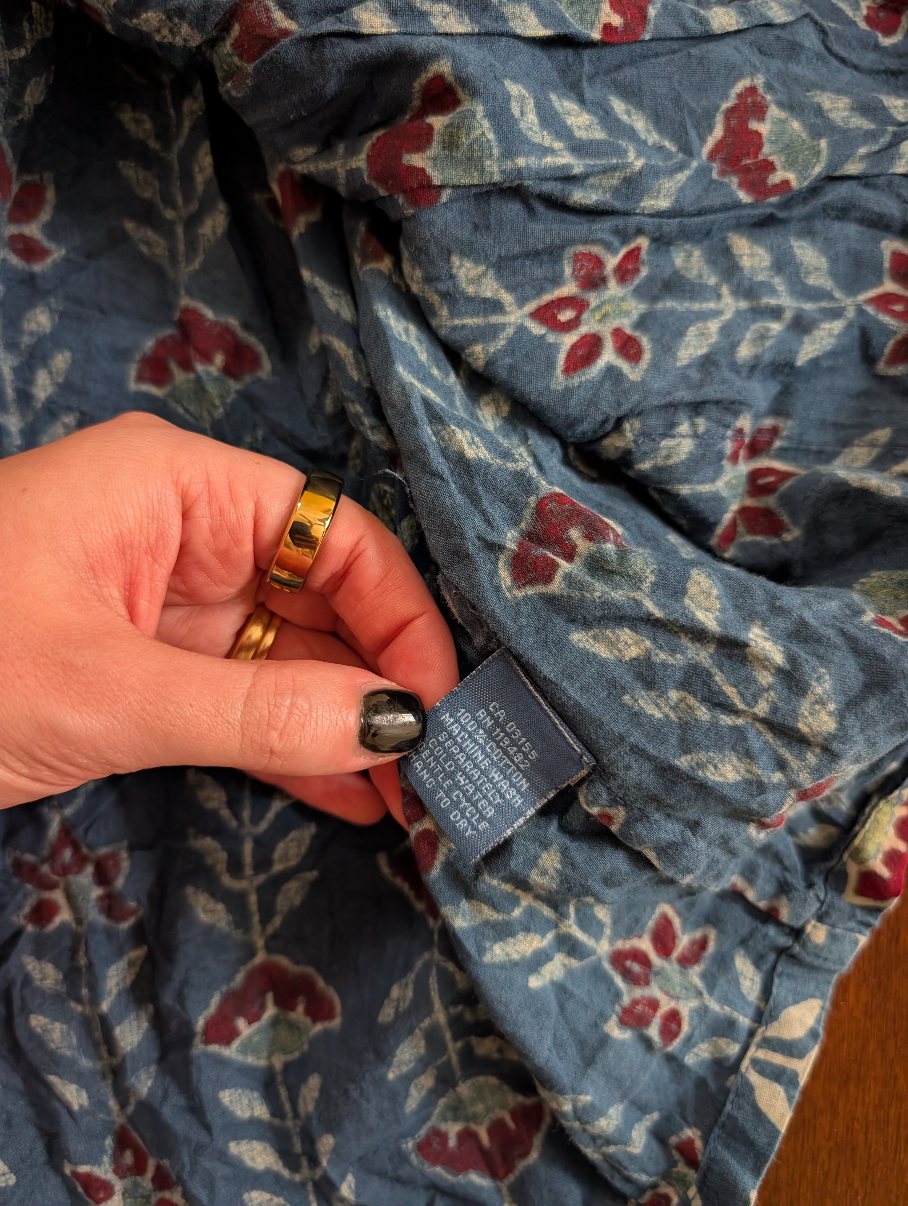 BOHO FLORAL DETAIL Y2K VINTAGE BABYDOLL TOP