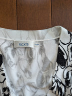 FLORAL DETAIL VINTAGE Y2K SHORT SLEEVE CARDIGAN