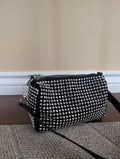 Y2K SILVER BLINGED OUT MINI SHOULDER BAG
