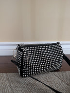 Y2K SILVER BLINGED OUT MINI SHOULDER BAG