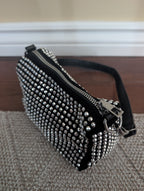 Y2K SILVER BLINGED OUT MINI SHOULDER BAG