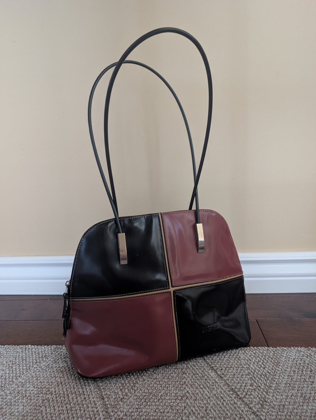 CHECKER PRINT Y2K VINTAGE SHOULDER BAG