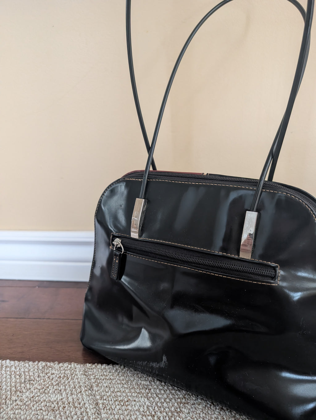 CHECKER PRINT Y2K VINTAGE SHOULDER BAG