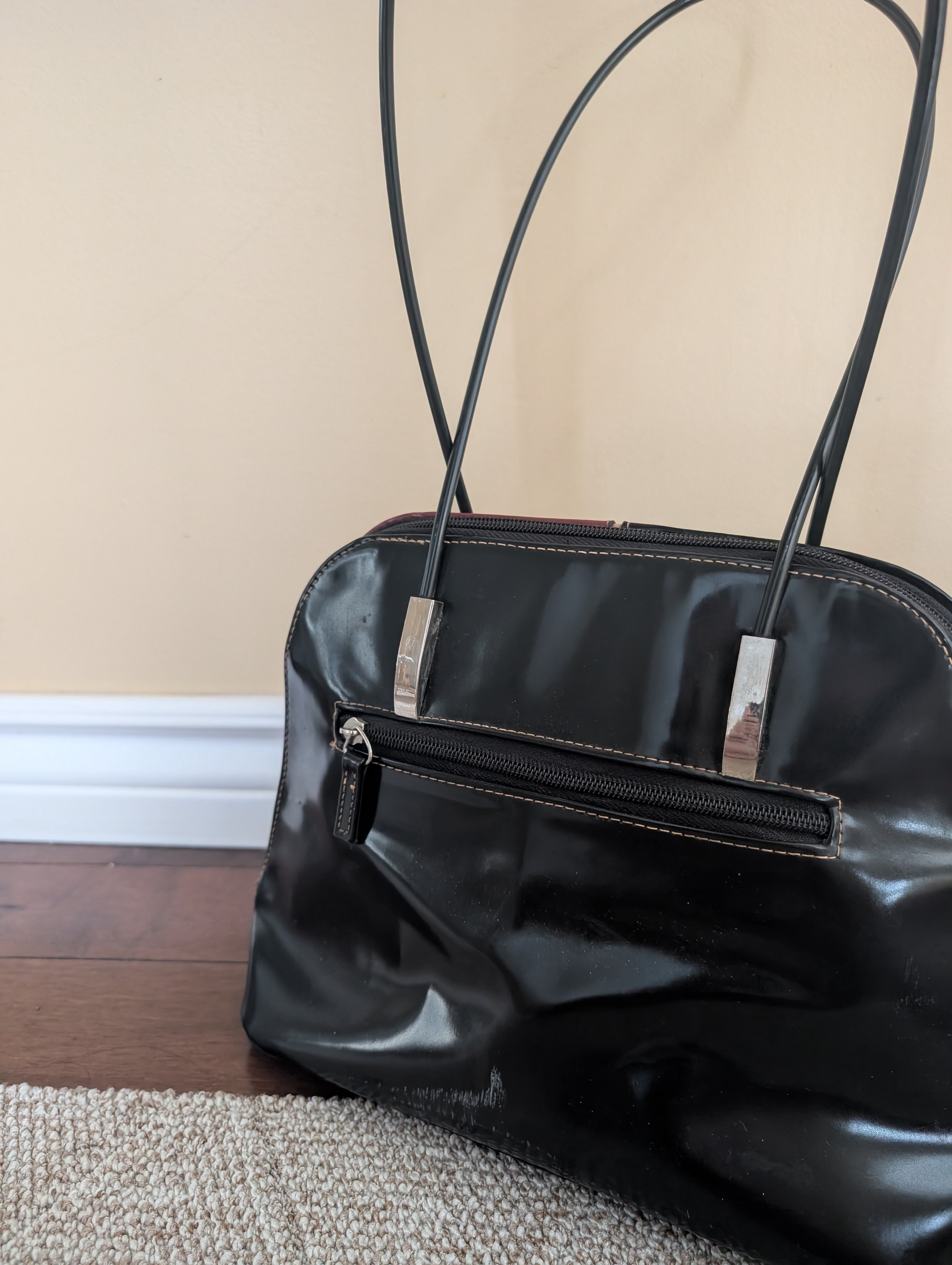 CHECKER PRINT Y2K VINTAGE SHOULDER BAG
