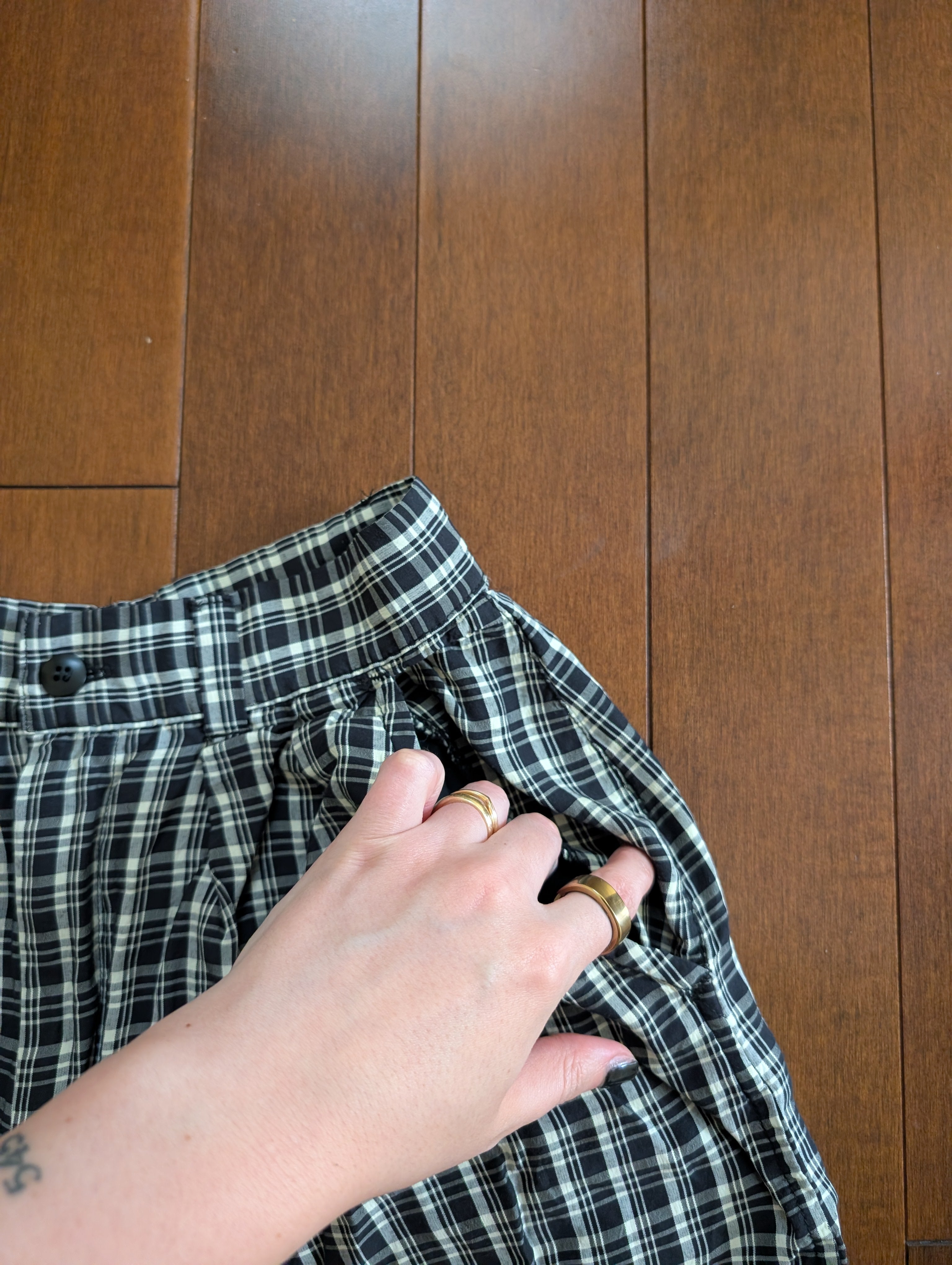 90s CLUB MONACO RAYON GINGHAM SHORTS