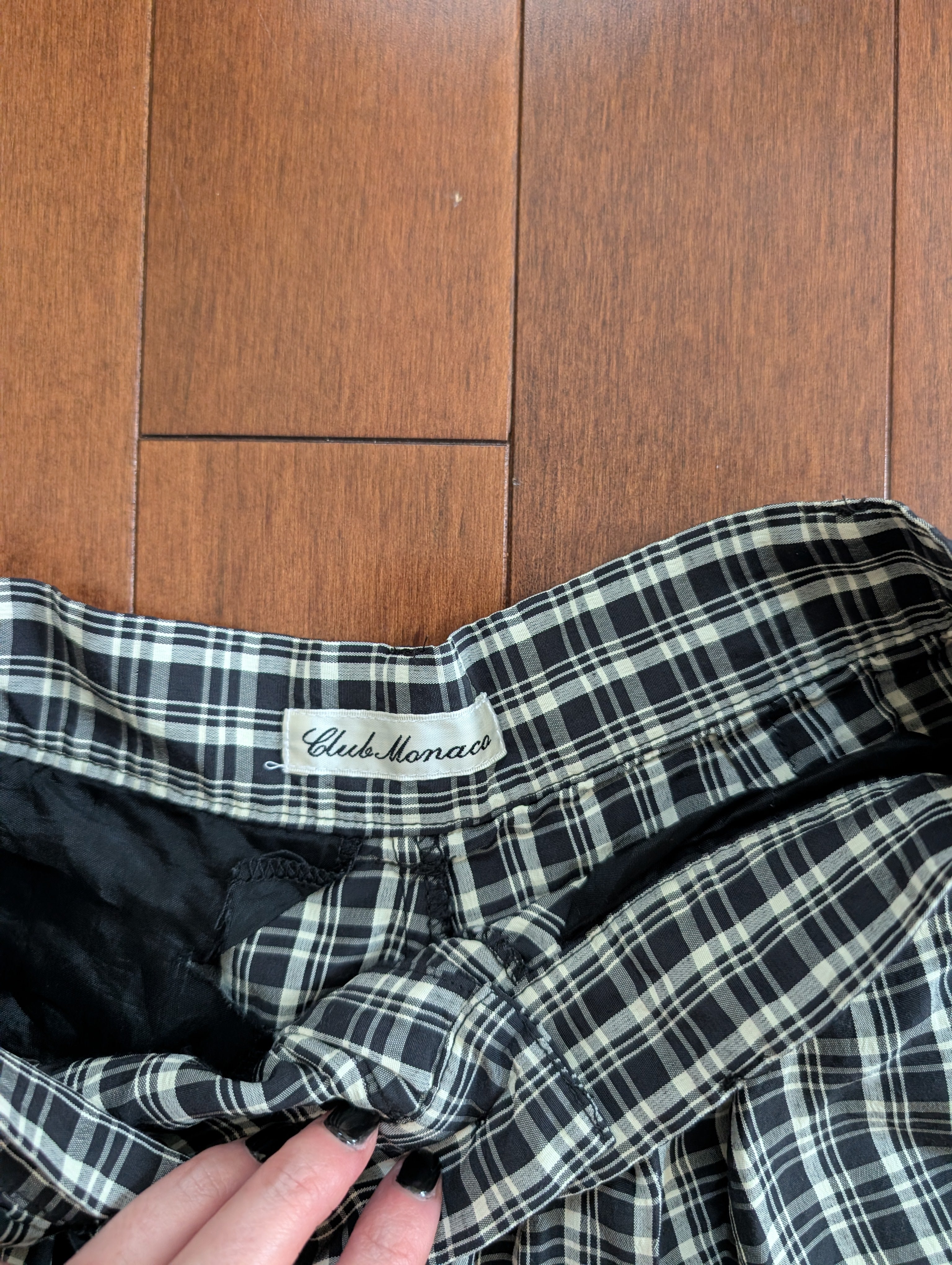 90s CLUB MONACO RAYON GINGHAM SHORTS