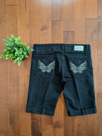 VANILLA REPUBLIC BUTTERFLY RHINESTONE Y2K CAPRIS