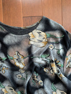 90s WHIMSIGOTH DARK FLORAL TOP