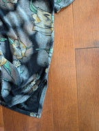 90s WHIMSIGOTH DARK FLORAL TOP