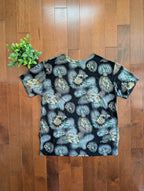 90s WHIMSIGOTH DARK FLORAL TOP