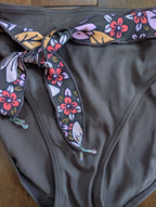 RETRO Y2K CHOCOLATE FLORAL VINTAGE BIKINI