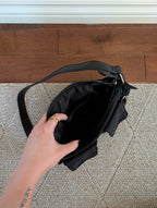 Y2K BLACK BUCKLE DETAIL MINI SHOULDER BAG