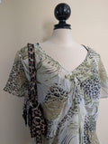 BOHO LEOPARD Y2K SHEER VINTAGE TOP