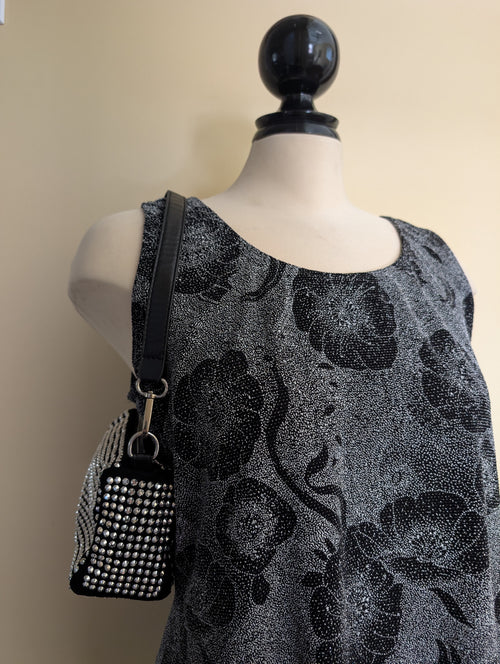 90s SPARKLY FLORAL VINTAGE TANK TOP