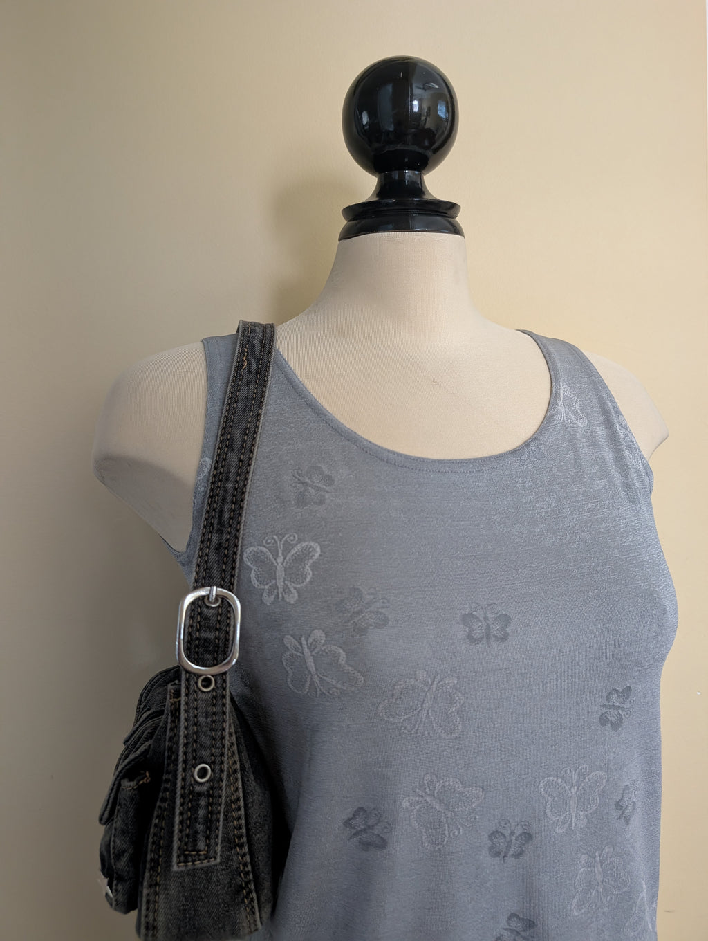 BUTTERFLY PRINT Y2K VINTAGE TANK TOP