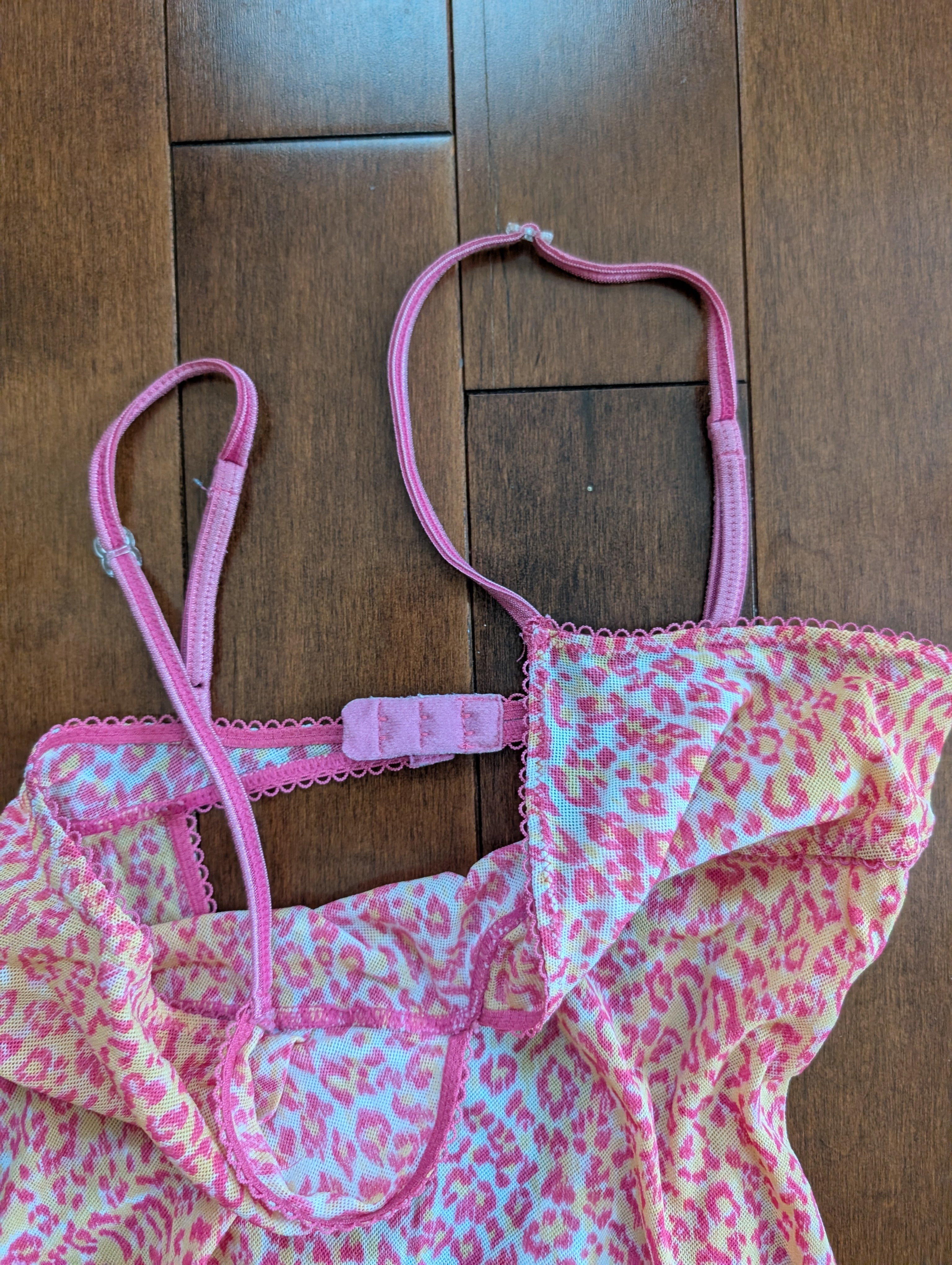 LA SENZA Y2K SHEER LEOPARD MAXI DRESS