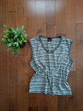 90s GREY STRIPED VINTAGE BOXY TANK TOP