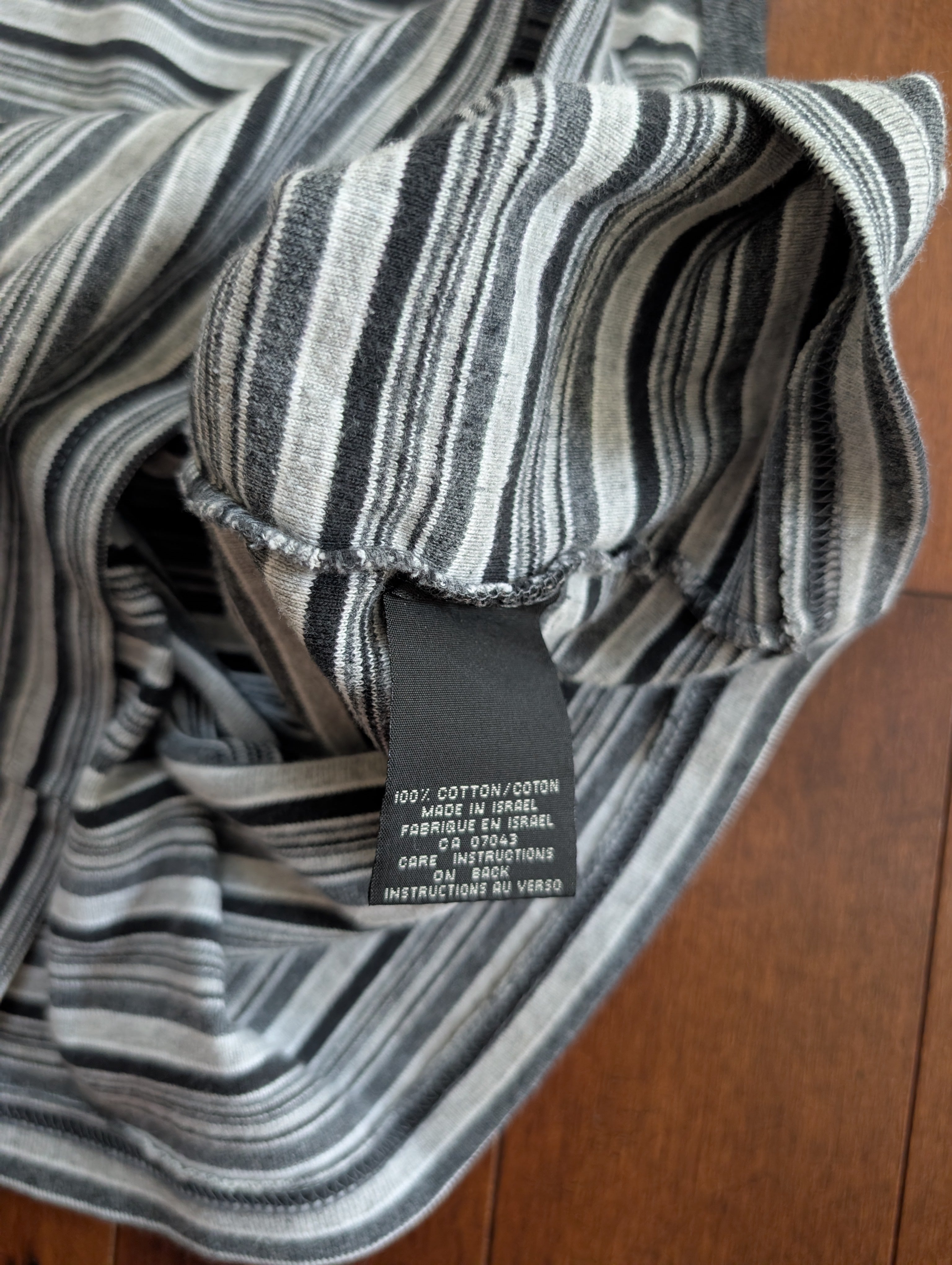 90s GREY STRIPED VINTAGE BOXY TANK TOP