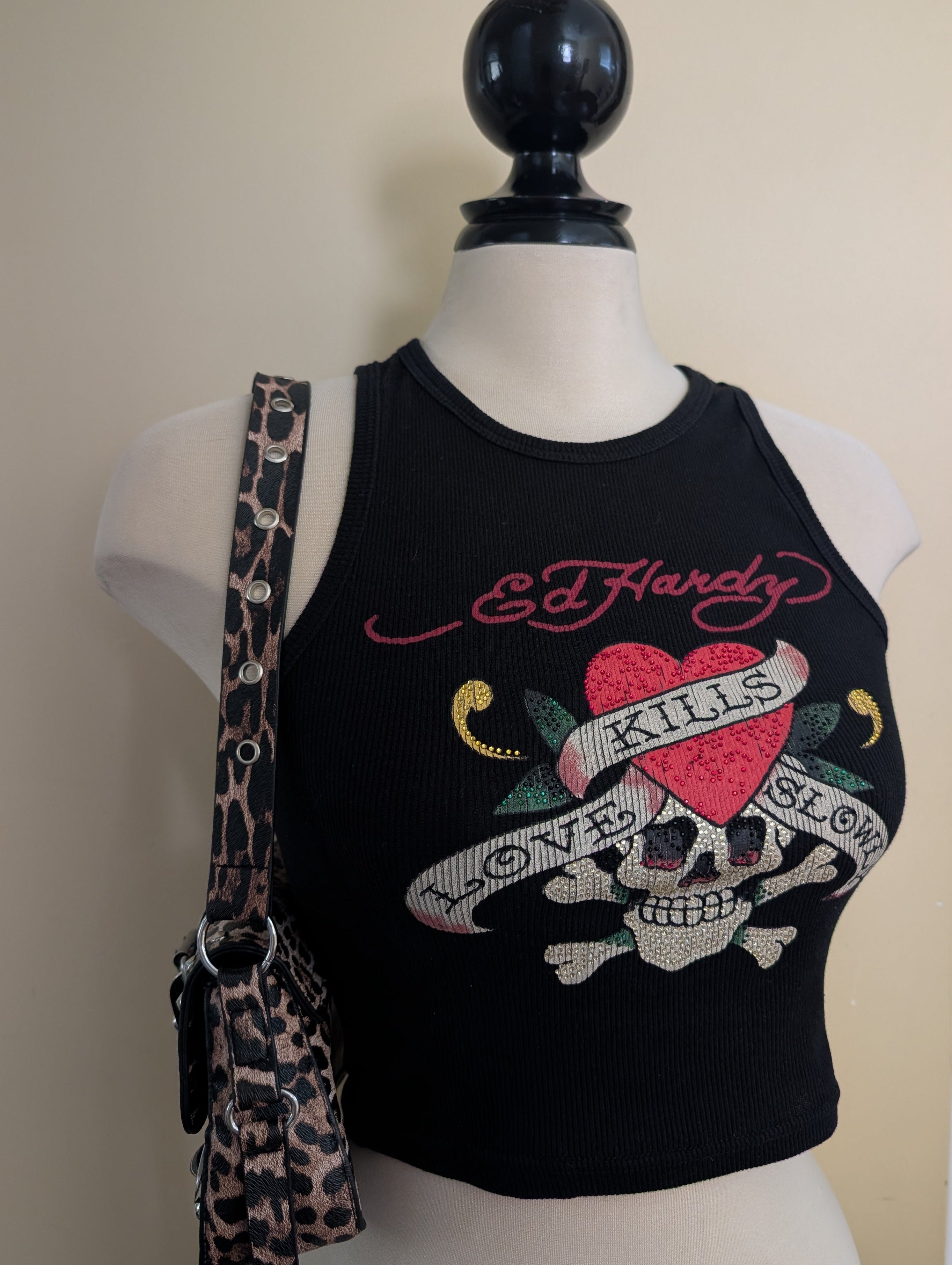 ED HARDY LOVE KILLS SLOWLY Y2K VINTAGE TANK TOP