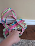 RETRO FLORAL TERRY CLOTH Y2K VINTAGE MINI BAG