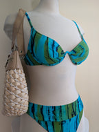 STRIPEY TIE DYE Y2K VINTAGE BIKINI