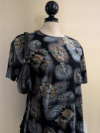 90s WHIMSIGOTH DARK FLORAL TOP