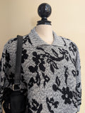 D'ALLAIRD'S FLORAL COLLARED VINTAGE KNIT SWEATER