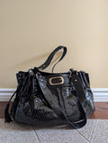 Y2K CROC PRINT VINTAGE SHOULDER BAG