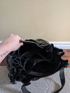 Y2K CROC PRINT VINTAGE SHOULDER BAG