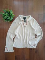 WHIMSY FLORAL DETAIL VINTAGE SWEATER
