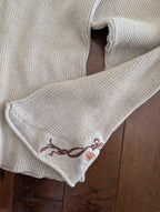 WHIMSY FLORAL DETAIL VINTAGE SWEATER