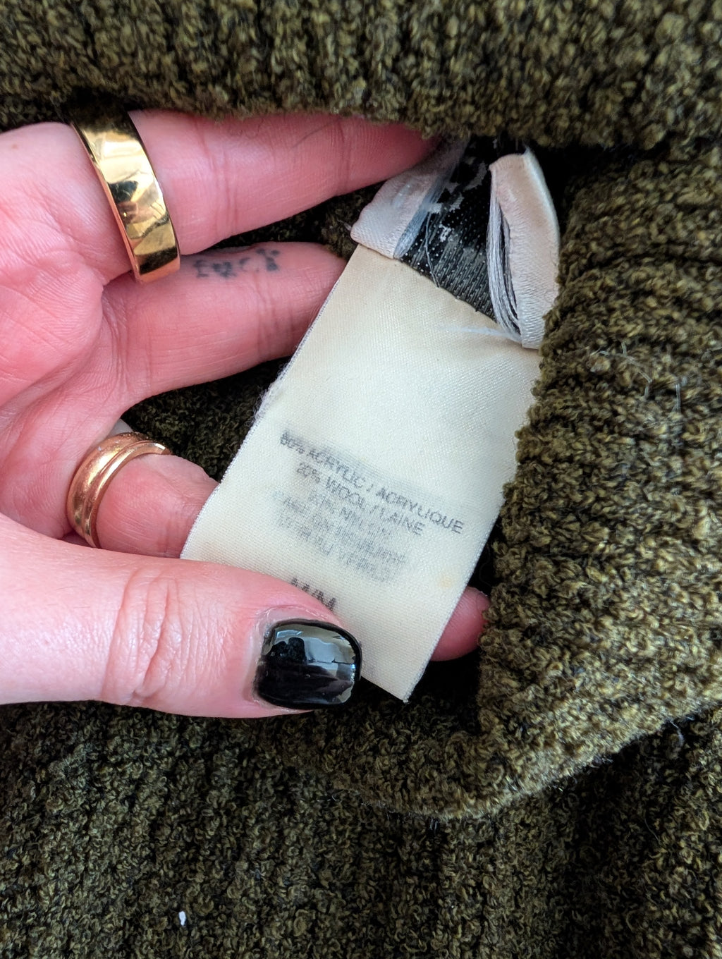 DARK GREEN STRIPED VINTAGE TURTLENECK SWEATER
