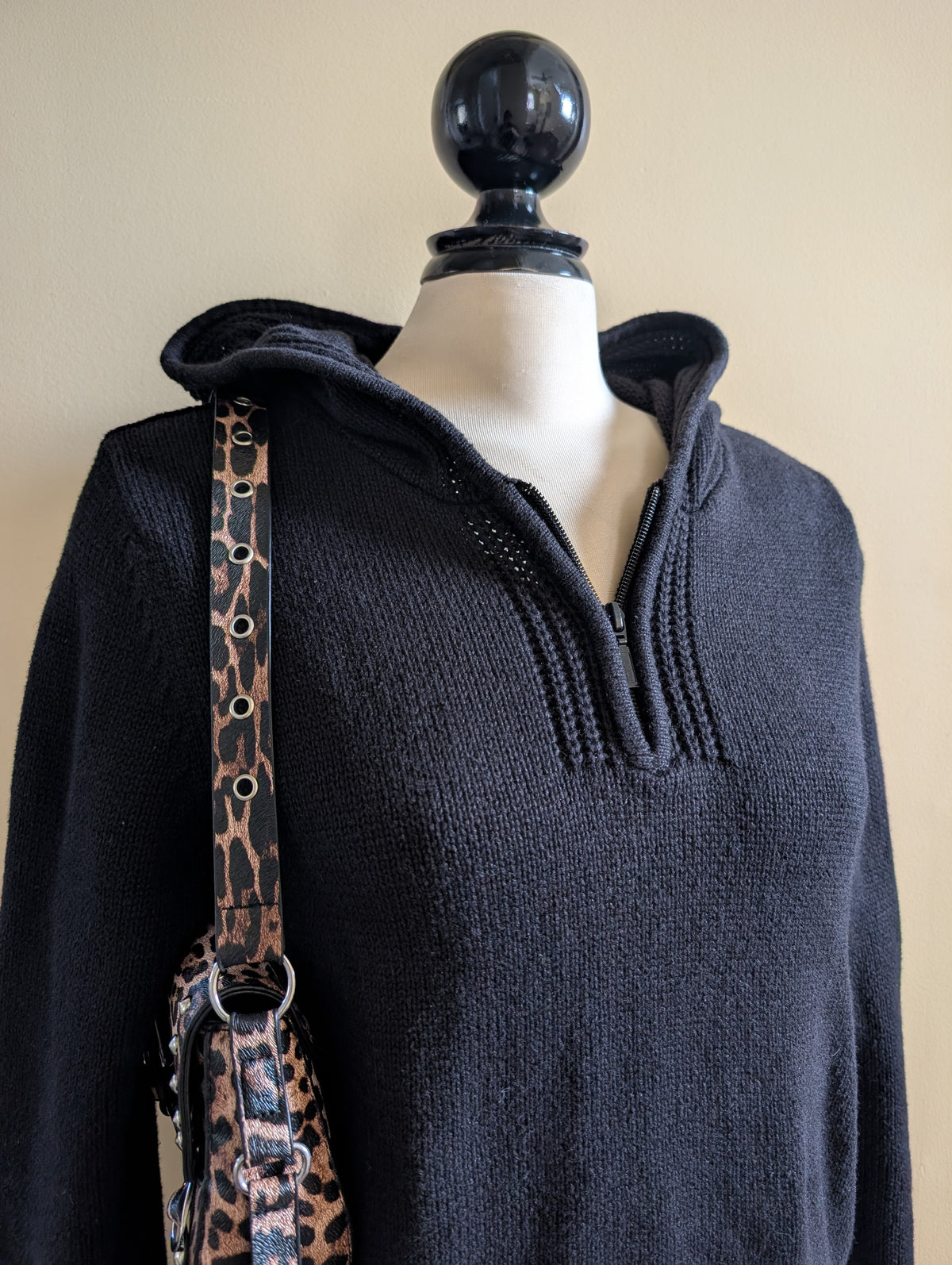 Y2K HOODED KNIT VINTAGE SWEATER