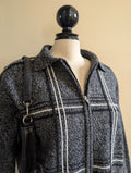 SALT & PEPPER VINTAGE ZIP UP CARDIGAN SWEATER