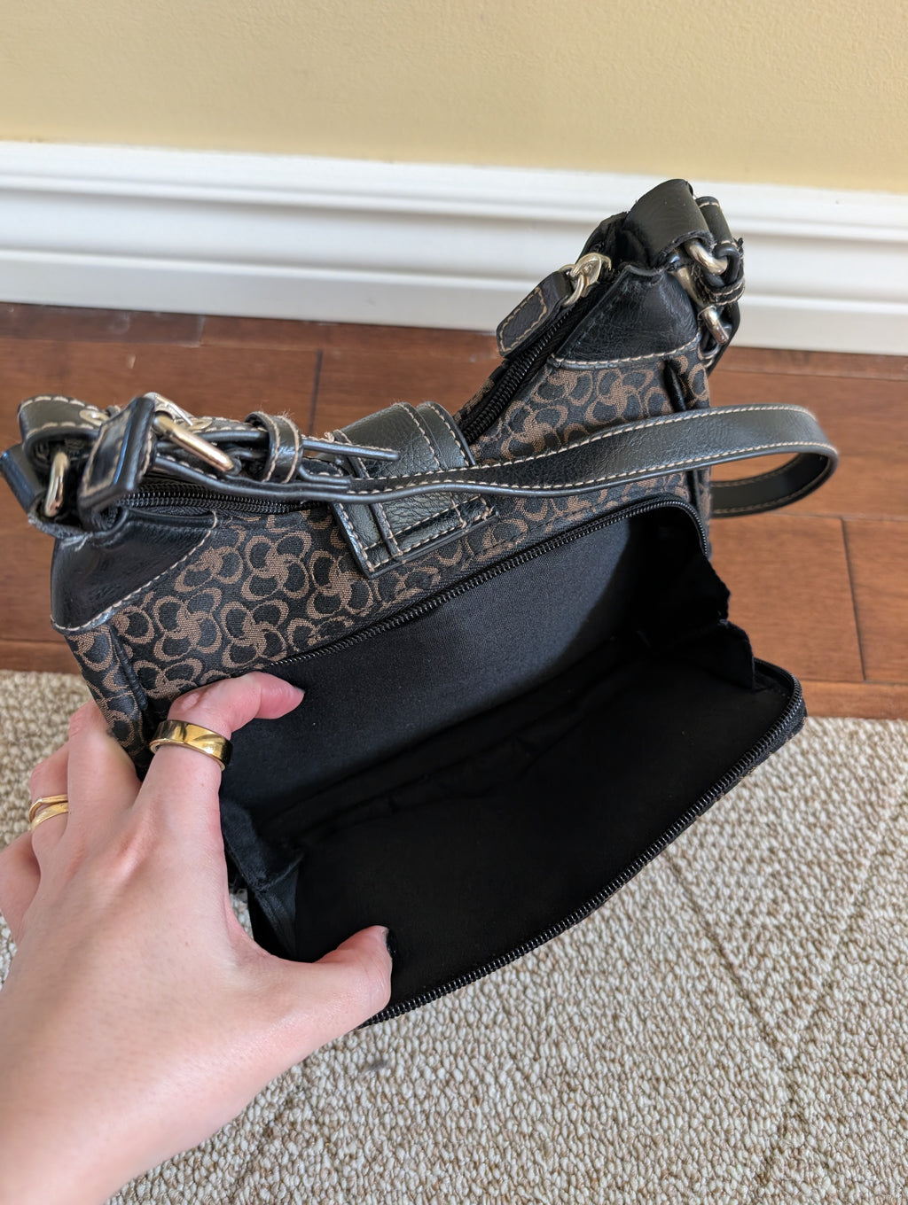 Y2K BUCKLE DETAIL VINTAGE BAG